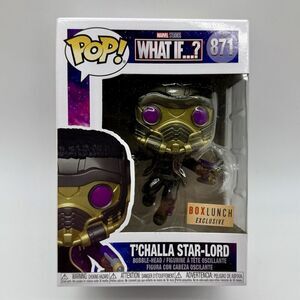 Funko Pop! Tchalla Star‎ Lord No. 871 Marvel What If Box Lunch Exclusive New